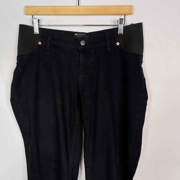 ASOS Design Maternity US 6 Black Relaxed Mom Jeans Elasticated Side Waistband - Picture 3 of 13